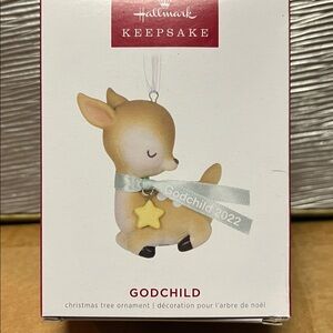 Hallmark Keepsake 2022 Godchild Baby Deer Ornament